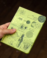 Nuclear Energy mini hardcover notebook by Cognitive Surplus, pictured in hand