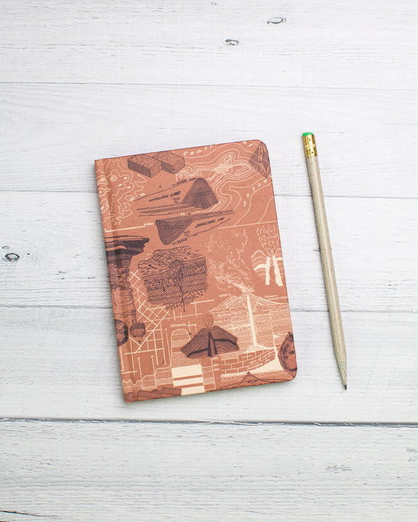 Sedimentary mini hardcover recycled notebook by cognitive surplus