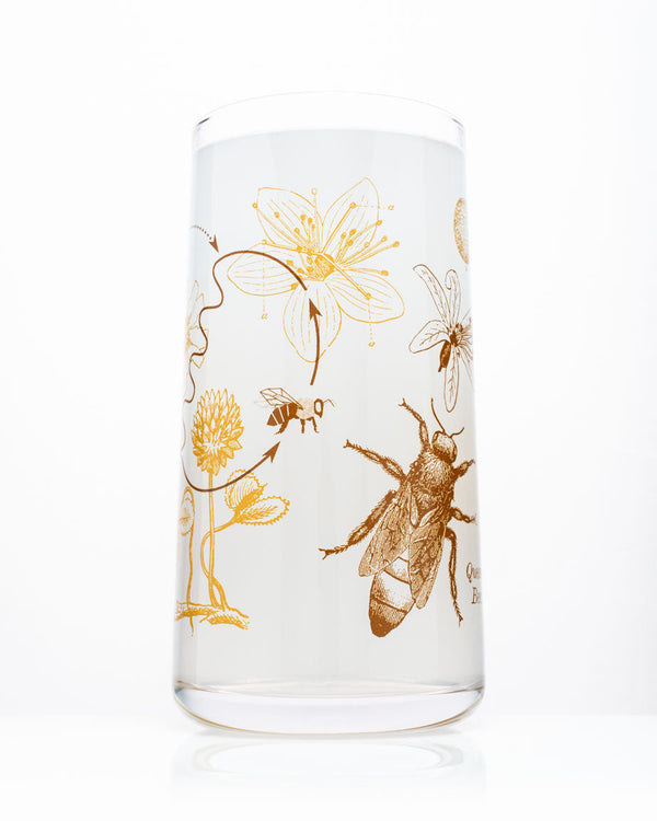 Honey Bees Drinking Glass