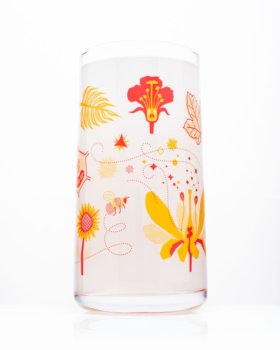 Retro Botany Drinking Glass