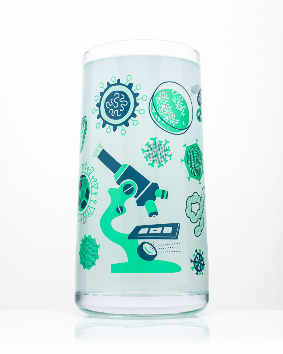 Retro Microbiology Drinking Glass