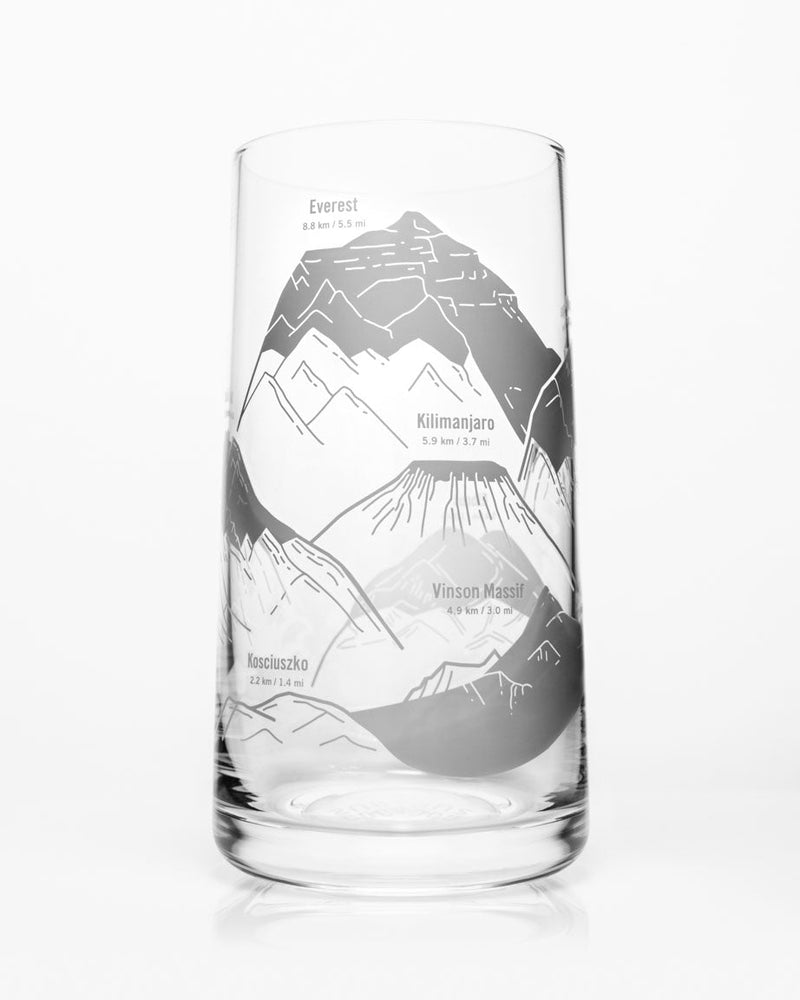 Mountain Peaks of the World Drinking Glass