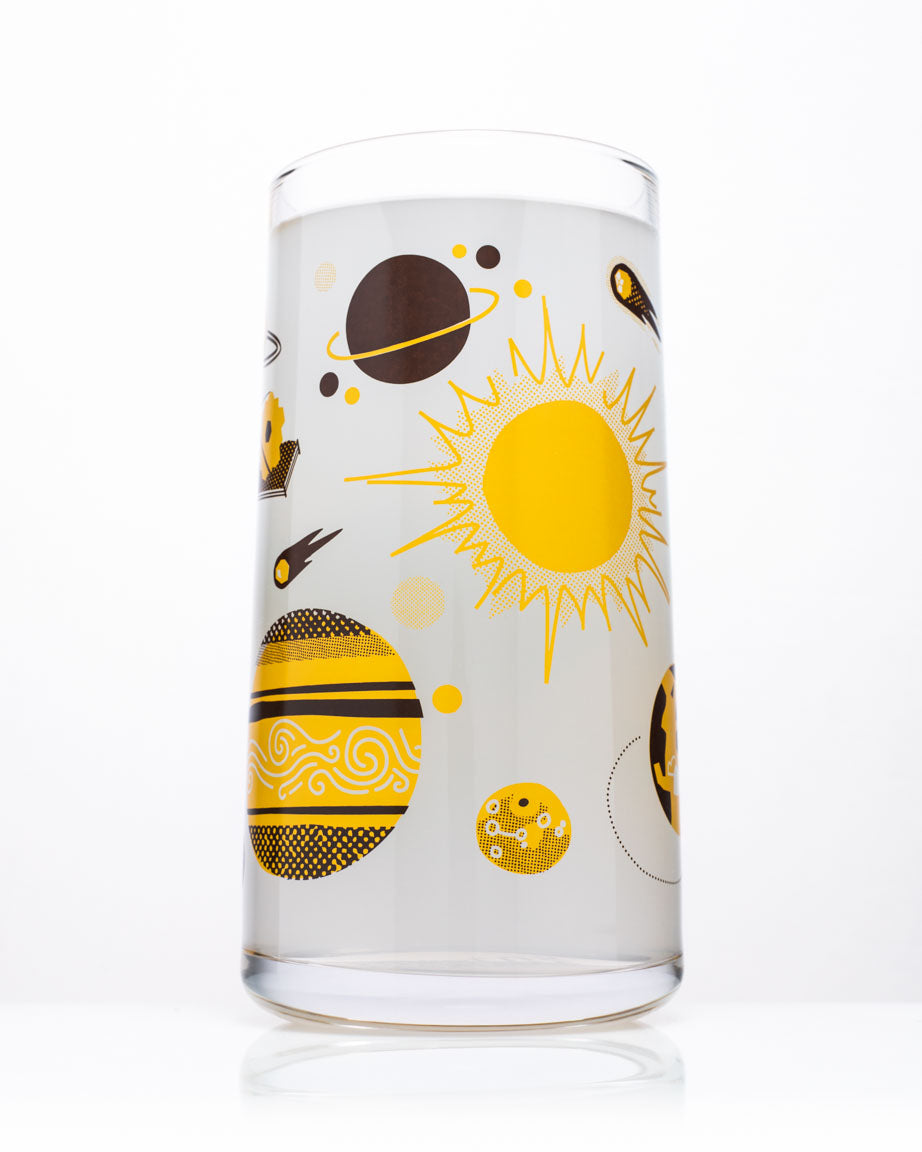 Retro Space Drinking Glass