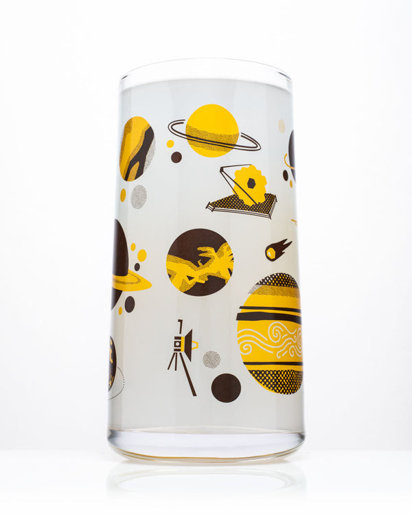 Retro Space Drinking Glass