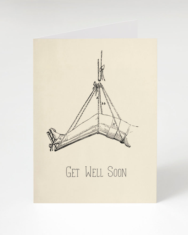 Get Well: Leg Illustration Card