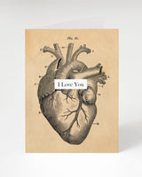 I Love You: Vintage Heart Card