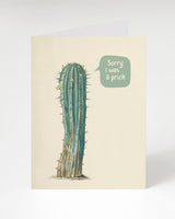 Sorry I Was A Prick: Cactus Card