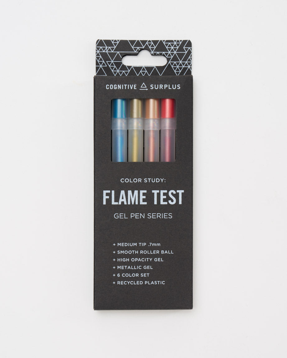 Flame Test High-Opacity Metallic Gel Pens Pack