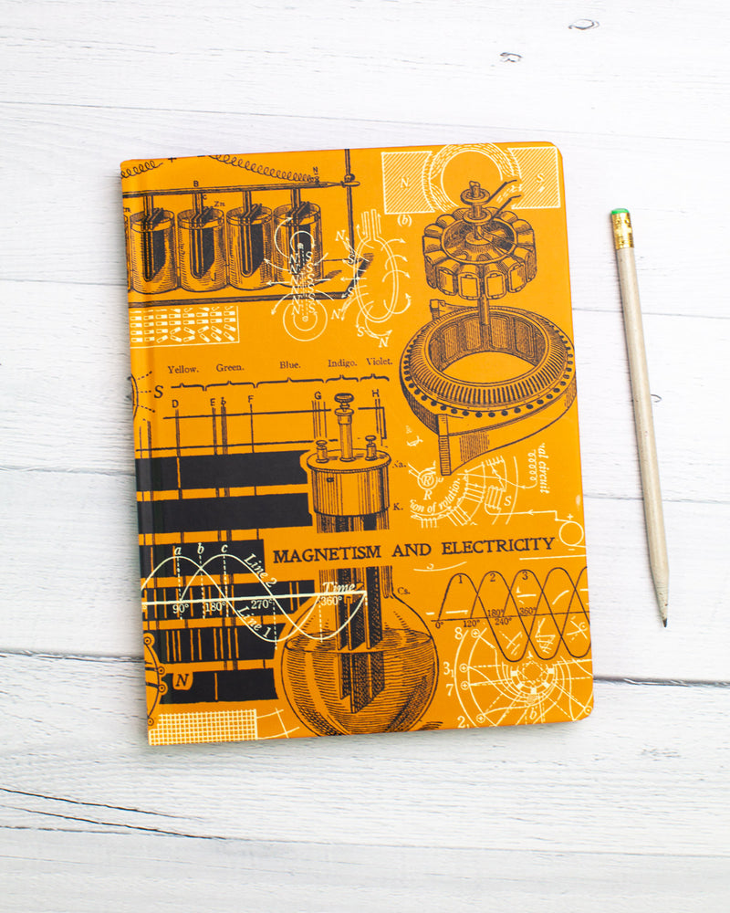 Electromagnetism hardcover recycled notebook by Cognitive Surplus