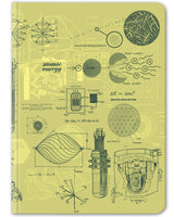 Nuclear Physics hardcover dot grid notebook by Cognitive Surplus, uranium yellow, 100% recycled paper