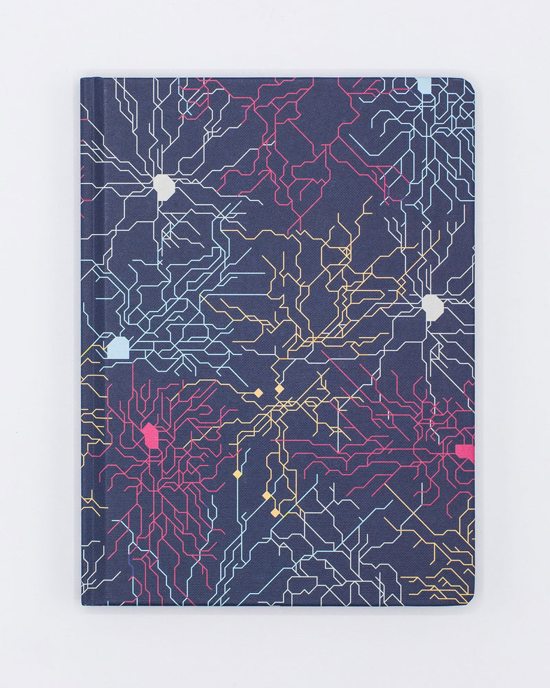 Neural Circuit Hardcover - Lined/Grid