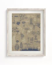 Mushrooms Museum Print