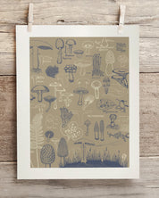 Mushrooms Museum Print