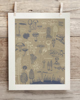 Mushrooms Museum Print