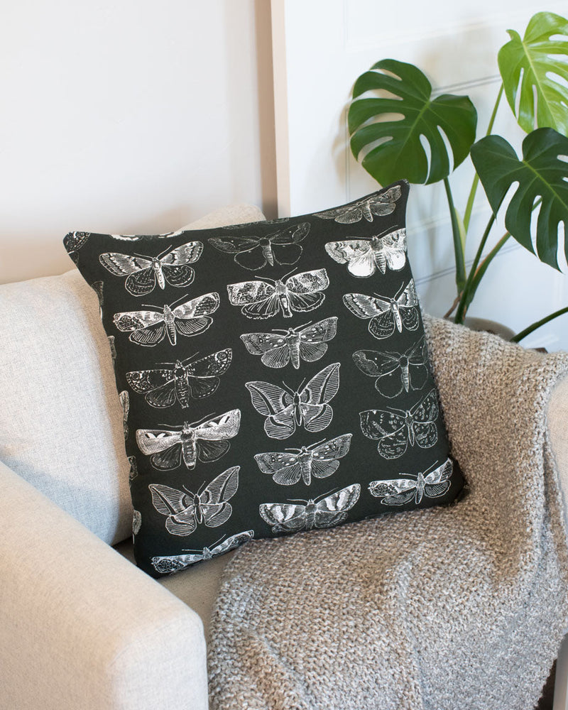 Midnight Moth Pillow Cover