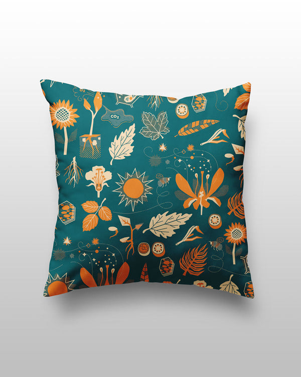 Retro Botany Pillow Cover