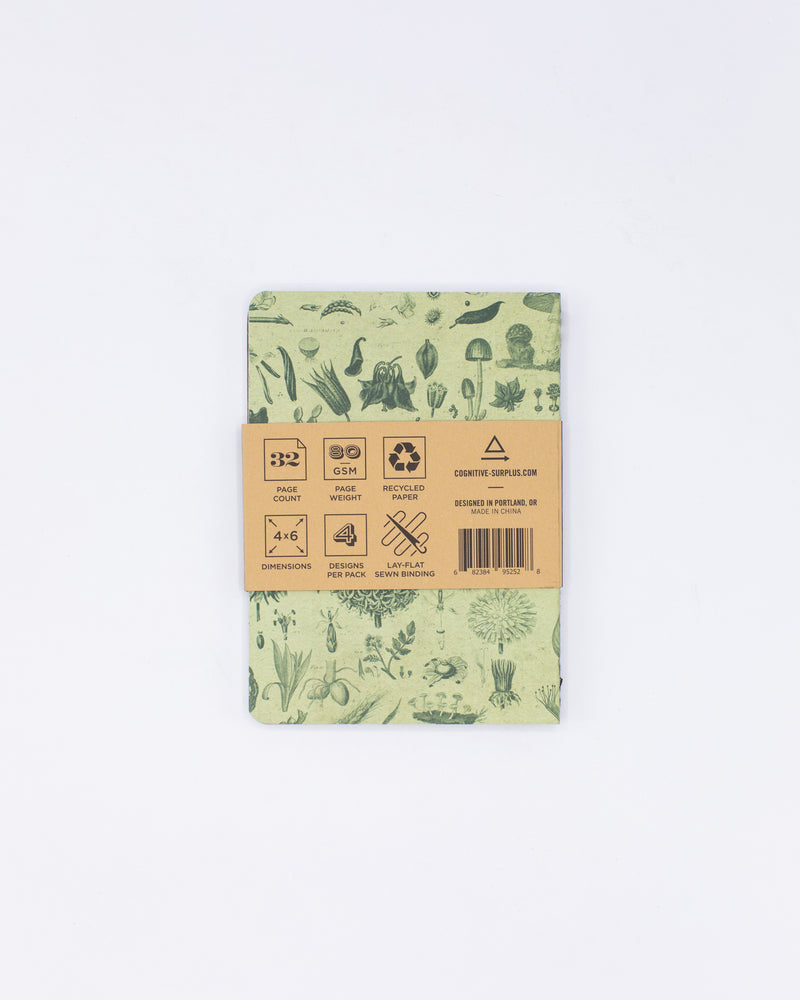 Plants + Fungi Notebooks 4-pack