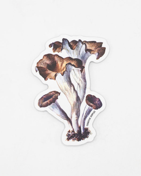 Craterellus Cornucopioides Mushrooms Sticker