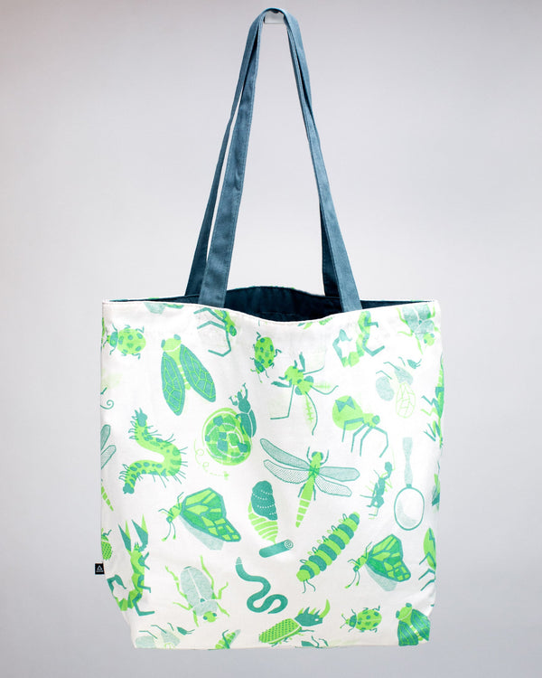 Retro Insects Canvas Shoulder Tote