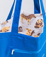 Retro Mammals Canvas Shoulder Tote