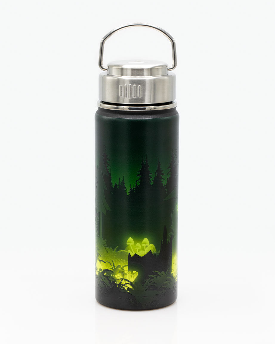 Bioluminescent Mushrooms 18 oz Steel Bottle