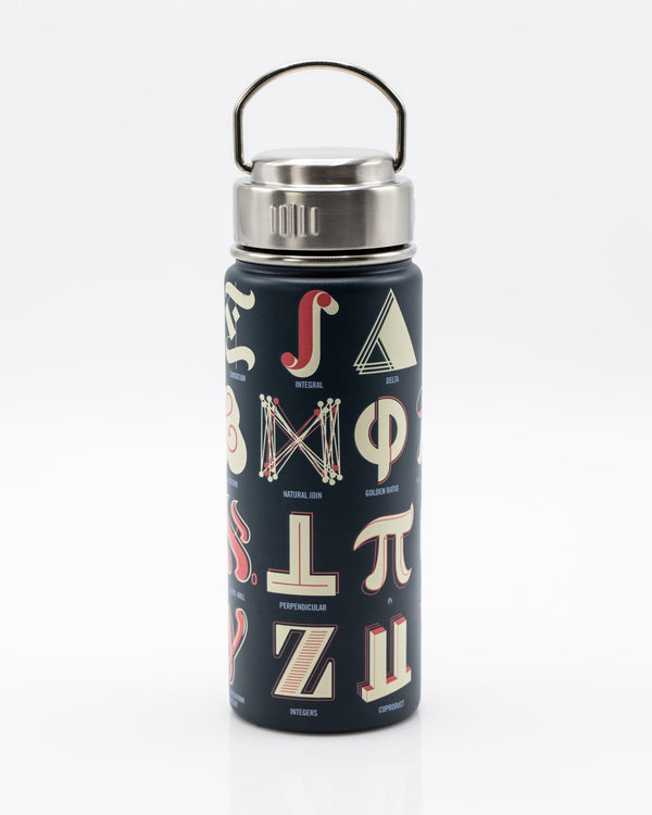 Mathematical Alphabet 18 oz Steel Bottle