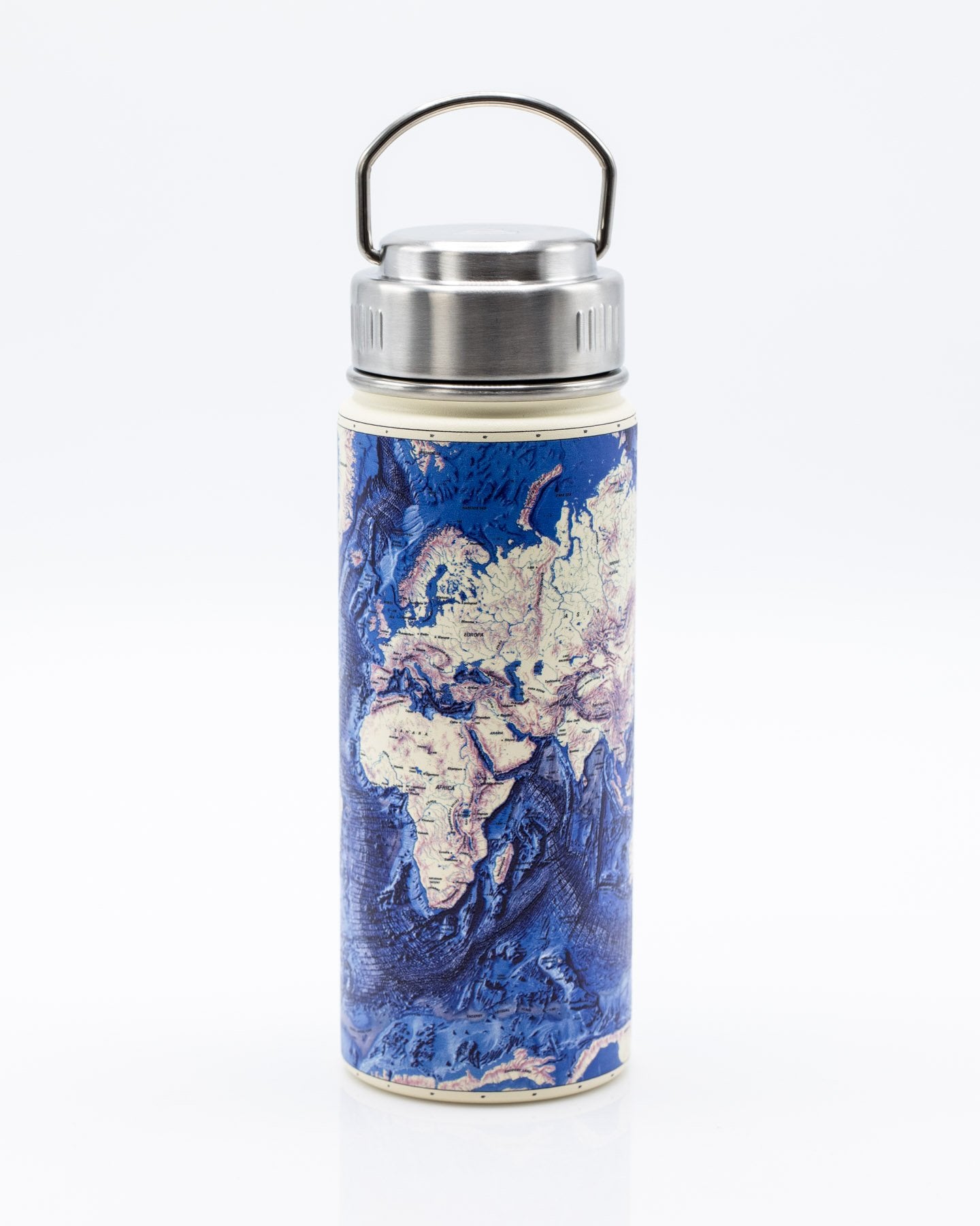 Seabed World Map 18 oz Steel Bottle