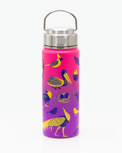 Retro Birds 18 oz Steel Bottle