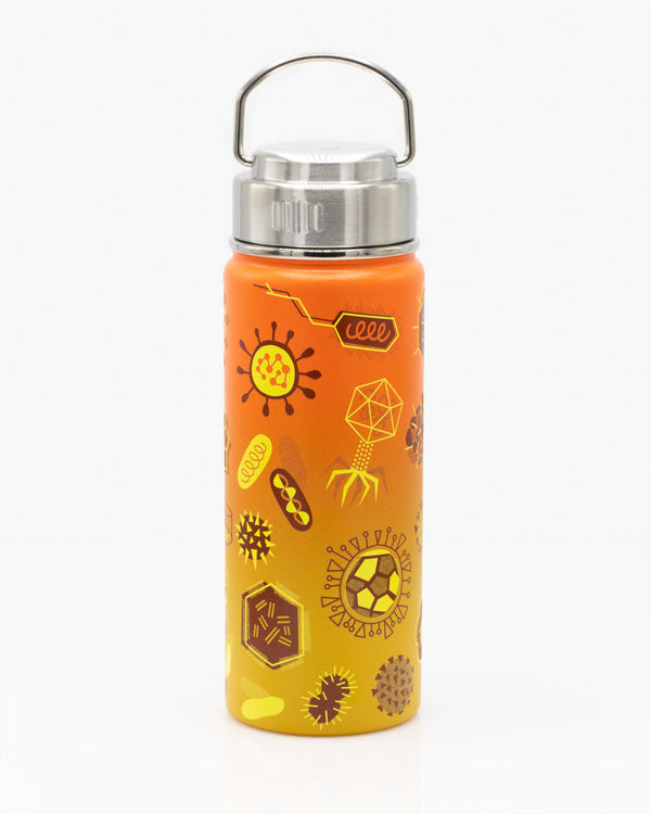 Retro Microbiology 18 oz Steel Bottle
