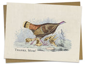 Thanks, Mom! Turkey Hen & Young Card