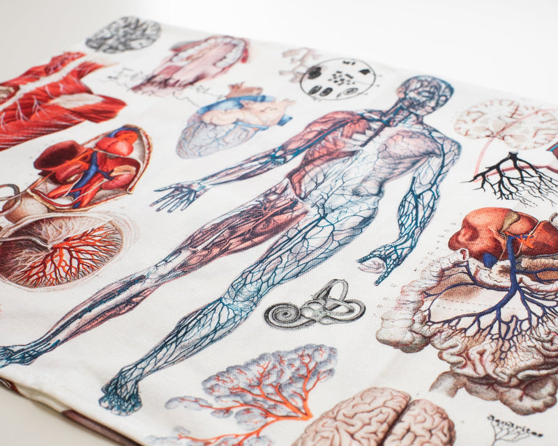 Human Anatomy Printed Tea Towel