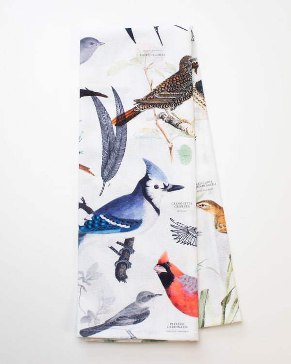Birds Printed Tea Towel