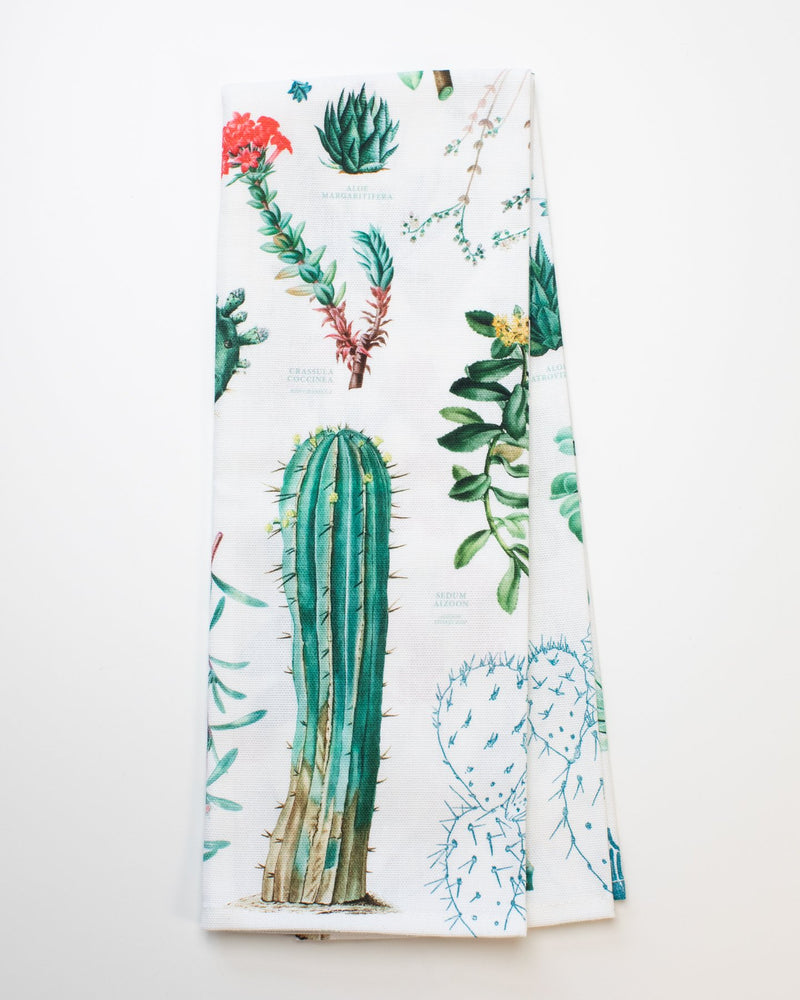 Succulents Printed Tea Towel