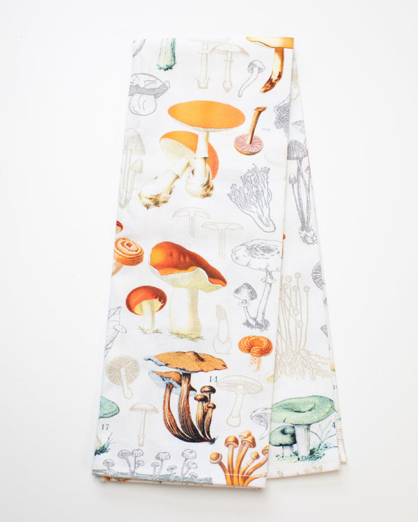 Mushrooms Printed Tea Towel