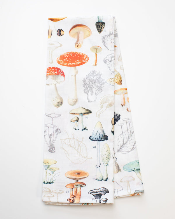 Mushrooms Printed Tea Towel