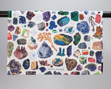 Gems & Minerals Printed Tea Towel