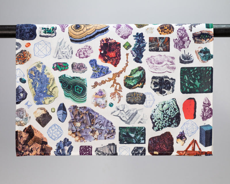 Gems & Minerals Printed Tea Towel