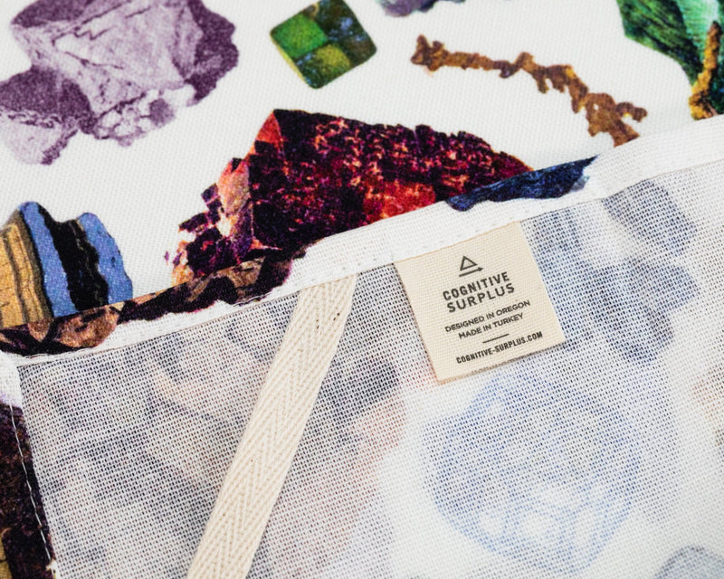 Gems & Minerals Printed Tea Towel