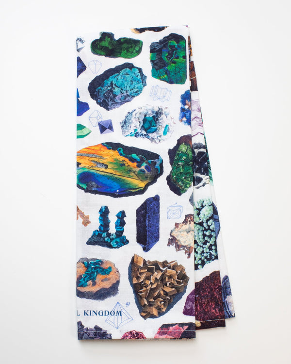 Gems & Minerals Printed Tea Towel