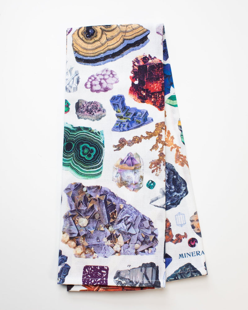 Gems & Minerals Printed Tea Towel