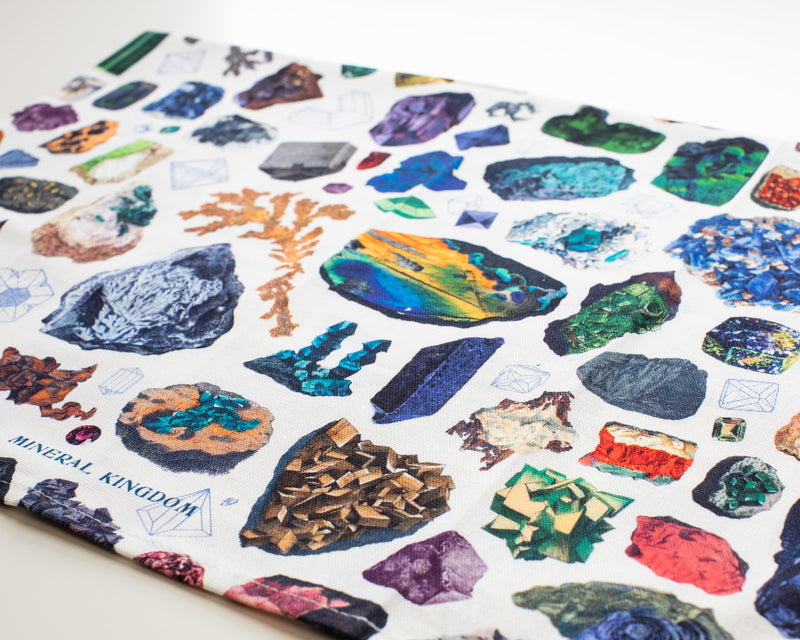 Gems & Minerals Printed Tea Towel