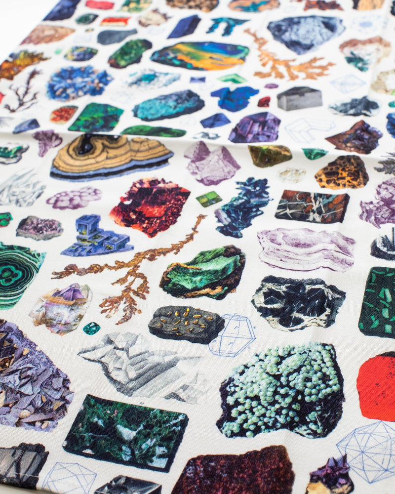 Gems & Minerals Printed Tea Towel