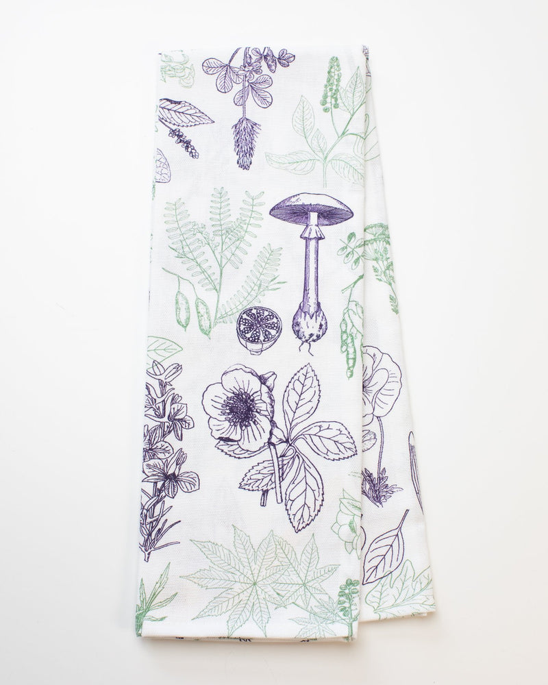 Poisonous Plants Printed Tea Towel