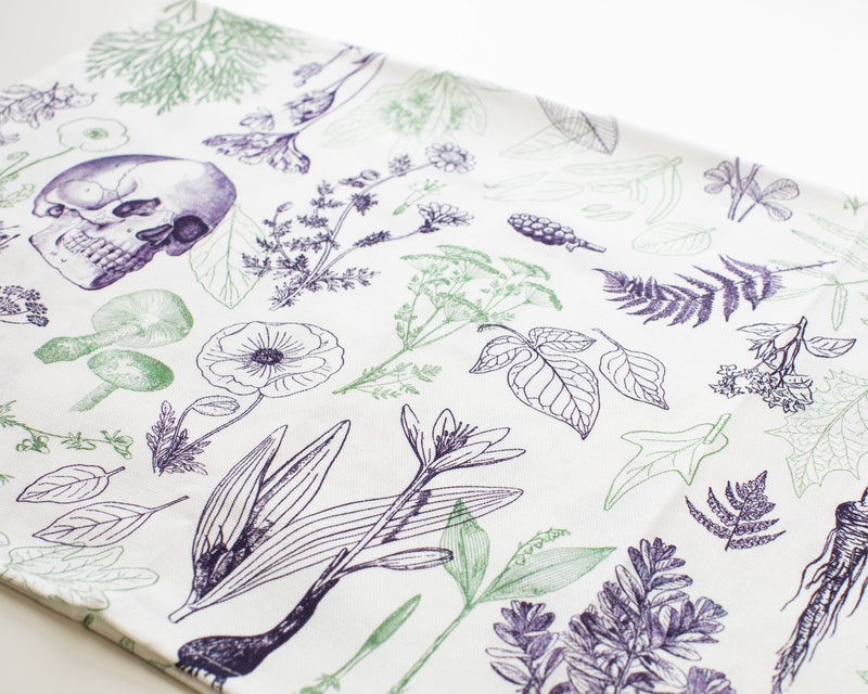 Poisonous Plants Printed Tea Towel