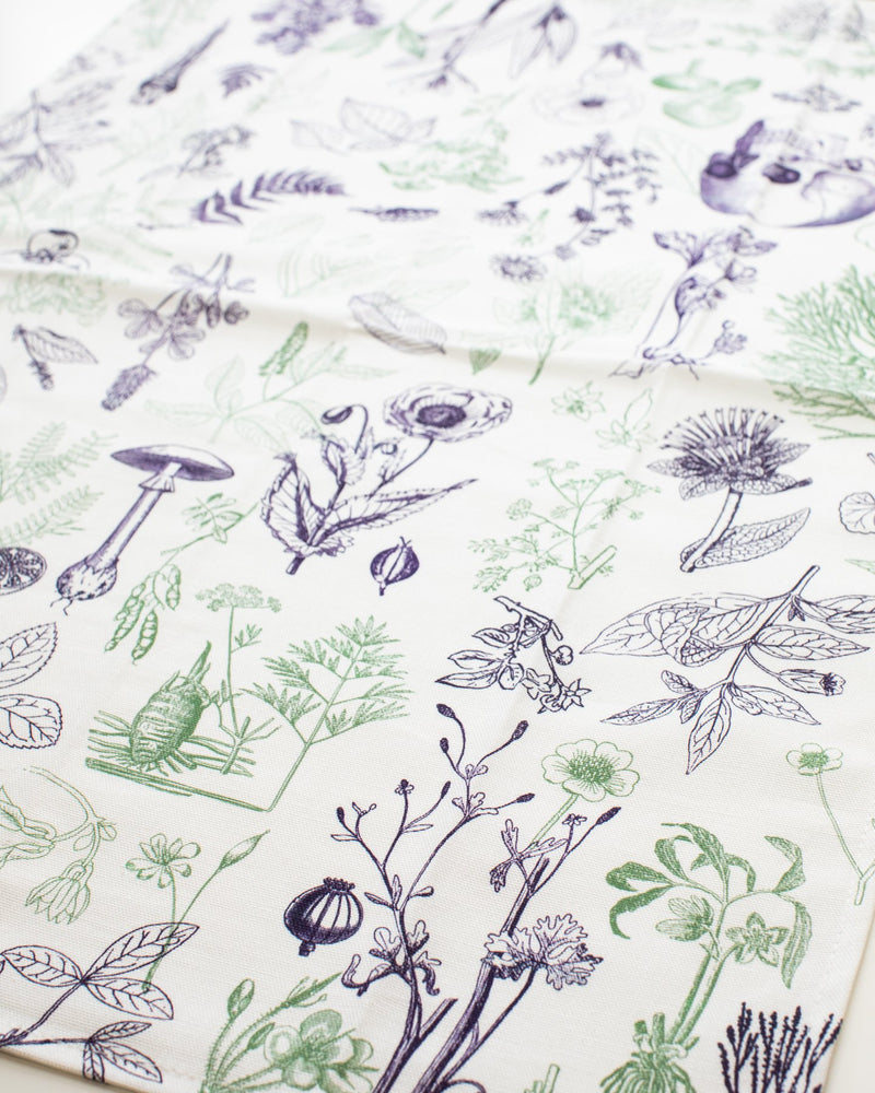 Poisonous Plants Printed Tea Towel