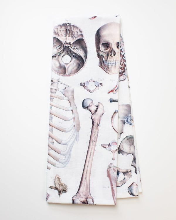 Skeleton Printed Tea Towel