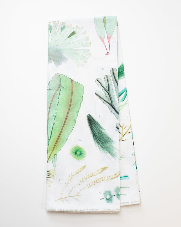 Seaweed Printed Tea Towel
