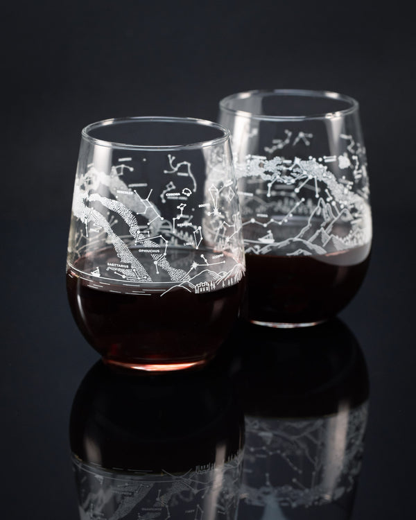 Night Sky Wine Glasses (Pair)