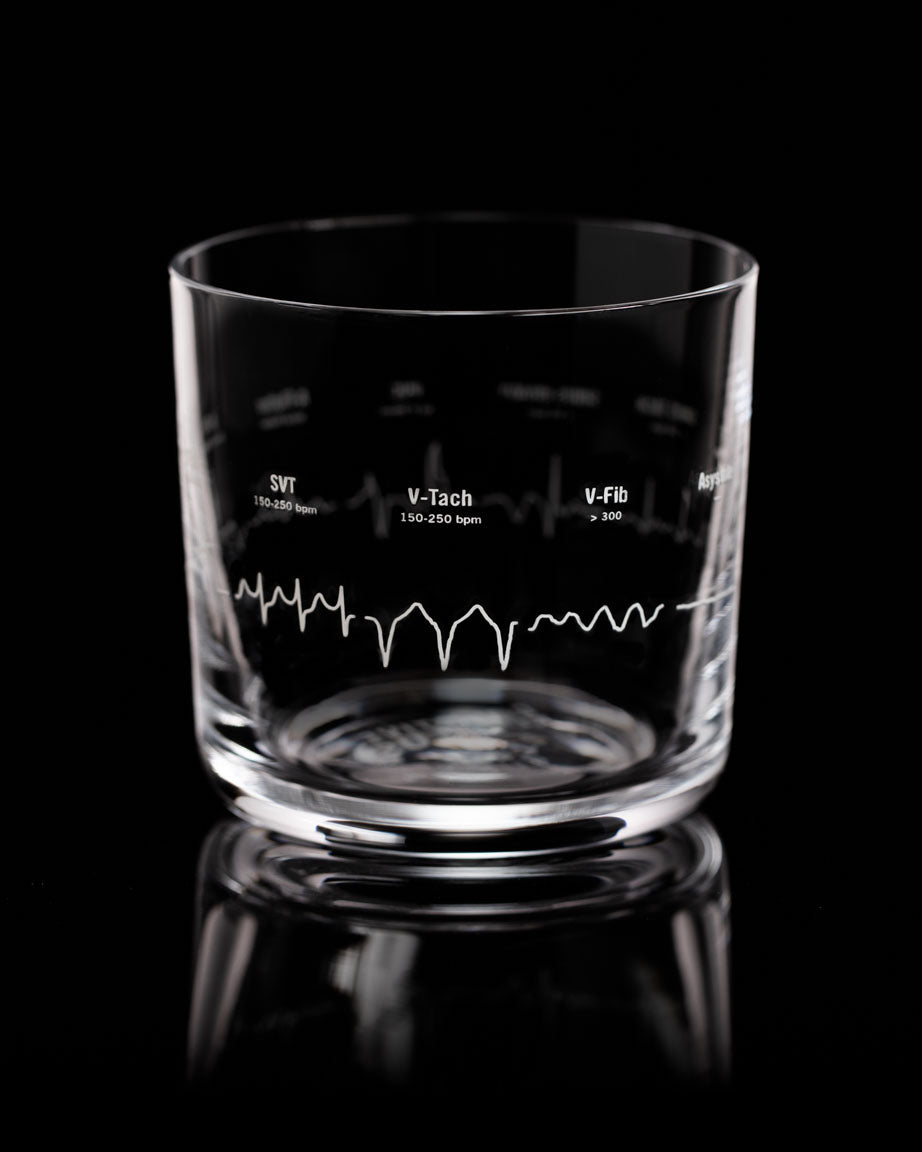 Heartbeat Whiskey Glass