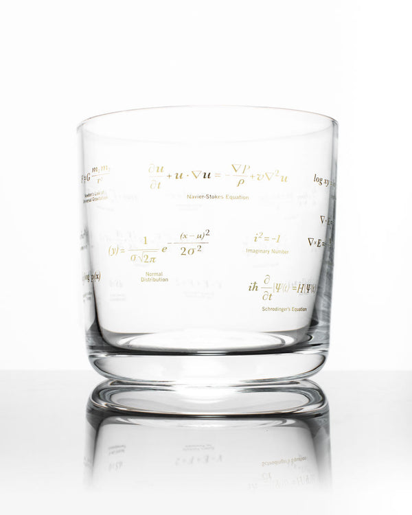 Equations That Changed the World Whiskey Glass